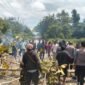 Pemalangan di Distrik Mimika Tengah, Kabupaten Mimika, Papua Tengah, yakni Kampung Kaugapu dan pertigaan Kampung Mioko, pada Selasa (1/9/2026). (Foto: Istimewa)