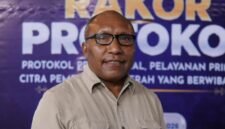 ‎Ketua Persatuan Sepak Bola Berjalan Seluruh Indonesia (Persejasi) Papua Tengah, Habel Taime. (Foto: Galeri Papua/Rachmat Julaini)