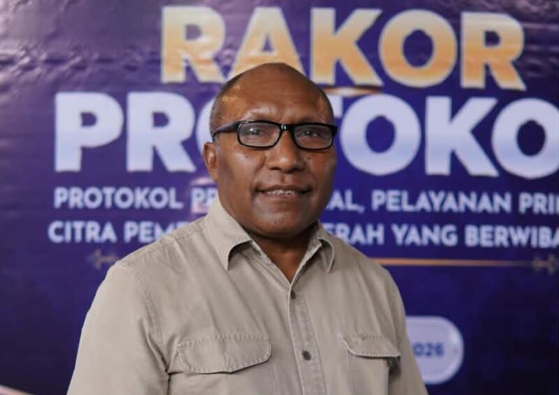 ‎Ketua Persatuan Sepak Bola Berjalan Seluruh Indonesia (Persejasi) Papua Tengah, Habel Taime. (Foto: Galeri Papua/Rachmat Julaini)
