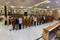 Pembukaan kegiatan FKP yang dilaksanakan Disdukcapil Kabupaten Mimika di Grand Tembaga Hotel, Timika, Senin (21/9/2026). (Foto: Galeri Papua/Ahmad)