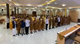 Pembukaan kegiatan FKP yang dilaksanakan Disdukcapil Kabupaten Mimika di Grand Tembaga Hotel, Timika, Senin (21/9/2026). (Foto: Galeri Papua/Ahmad)