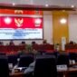 Suasan Rapat Paripurna dengan agenda pembacaan nota pengantar keuangan APBD Perubahan 2026 di Kantor DPRD Mimika, Sabtu (26/9/2026). (Foto: Galeri Papua/Rachmat Julaini)