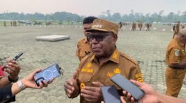 Wakil Bupati Mimika, Emanuel Kemong. (Foto: Galeri Papua/Ahmad)