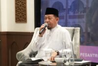 Direktur Pesantren Kementerian Agama Basnang Said memaparkan program bantuan pendidikan pesantren dan keagamaan Islam 2026 di Jakarta, Selasa, 1 September 2026. dok. Humas Kemenag.