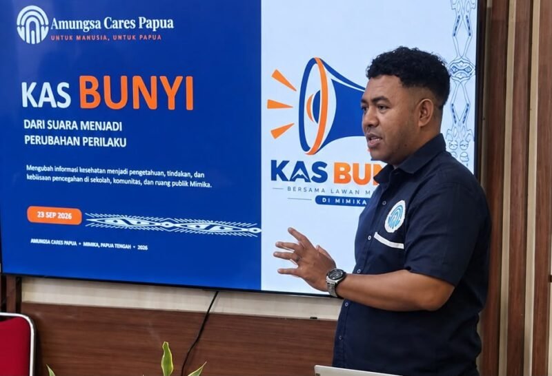 Manager Program YACP, Febian Kakisina, menjelaskan program KAS BUNYI. (Foto: Istimewa/YACP)