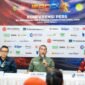 Ketiga narasumber dalam konferensi pers. Dari kiri, Ketua Panitia IFRC 2026, Periadi, Kepala Teknik Tambang PTFI, Carl Tauran, dan Koordinator Juri (Perwakilan Pertapindo), Wiyono Winarno. (Foto: Galeri Papua/Fernando Rio)
