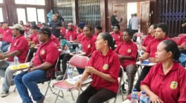 Para peserta saat mengikuti Sosialisasi dan Pelaksanaan Kampung Siaga di Bobaigo, Jumat (23/10/2026). (Foto: Istimewa)