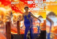 Duta Timika Inside Festival of Art (TIFA) 2026, Oktovina Syavina Yani, tampil memukau di hadapan peserta Rapat Koordinasi Nasional (Rakornas) Indonesia Creative Cities Network (ICCN) 2026 di Gedung Film Pesona Indonesia, Jakarta, Minggu (25/10/2026). (Foto: Tifa Creative)