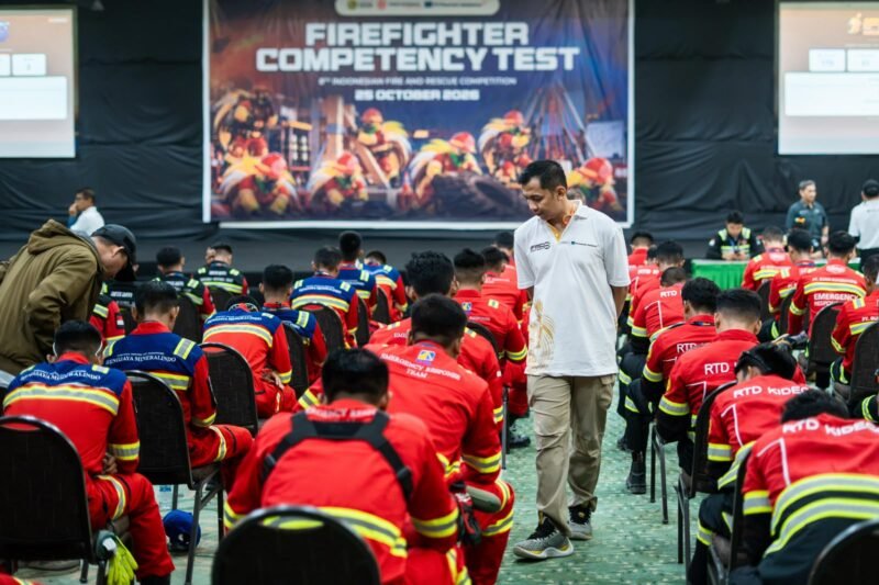 Para peserta menjalani tes hari pertama rangkaian event IFRC 2026 Gedung Multipurpose, Kuala Kencana, Minggu (25/10/2026).  (Foto: Galeri Papua/Fernando Rio)